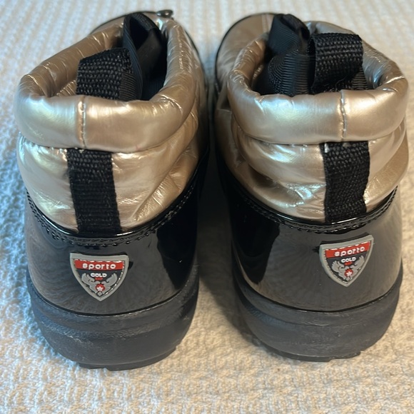 Sporto "Barefoot Wool" Women 11 Wide amazing comfortable metallic gold booties - Picture 4 of 9